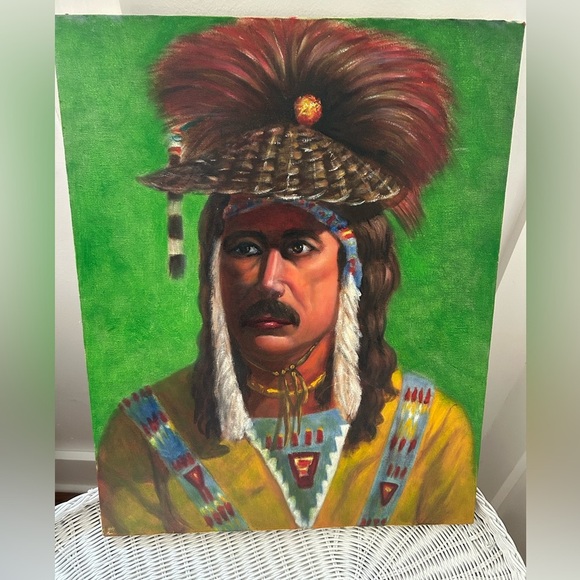 Original Art painting of an Indian - Picture 1 of 2